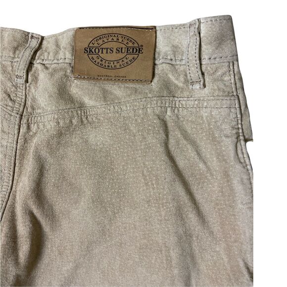 Skotts Suede Leather Pants Women’s size 8/30 Tan‎ Made In Canada - Picture 6 of 7